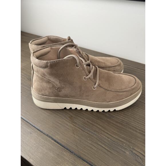 Dr Scholl's Get Hyped Comfort Lace Up Booties Suede Boots Tan Women’s Sz 8 - Picture 3 of 8